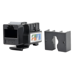 Módulo Jack Keystone / Cat5e / Terminación 110 / RJ45 / Sin Blindaje / Negro