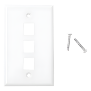 Placa de Pared / 3 Puertos Keystone / Vertical / Termoplástico UL94V-0 / 2.75'x4.52'