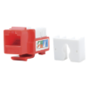 Módulo Jack Keystone / Cat5e / Terminación 110 / RJ45 / Sin Blindaje / Color Rojo