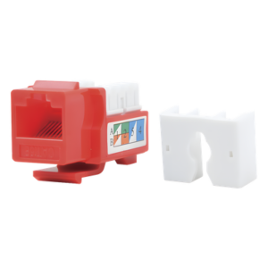 Módulo Jack Keystone / Cat5e / Terminación 110 / RJ45 / Sin Blindaje / Color Rojo