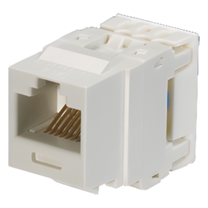 Conector Jack Keystone / Categoría 6 / Terminación 110 Impacto / RJ45 UTP / 250 MHz / Blanco