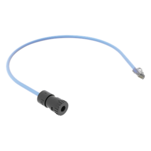 Cable de Conexión Jack a Plug RJ45 / Cat 6A / CMP Plenum / 0.5 m (1.64 ft) / Azul