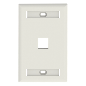 Placa de Pared Vertical / 1 Puerto Keystone / 69.8 x 114.3 mm / Blanco Mate