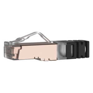 Plug RJ45 Blindado Cat6 / 24-26 AWG / 50μin Oro / 100 Piezas / 6.35 mm / PoE++ 100W+ / -10°C a 60°C / UL94 V0