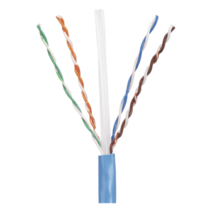 Bobina UTP Cat 5e / 305 m (1000 ft) / 24 AWG Cobre Sólido / PVC CM / 4 Pares / Azul