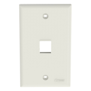 Placa de Pared Vertical / 1 Puerto Keystone / ABS / 69.8 x 114.3 mm / 2.75 x 4.5 pulg. / Blanco Mate / RoHS
