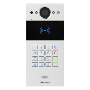 Videoportero IP SIP / 2 Megapixel / Teclado y Lector NFC+RFID 125 kHz / Control de 2 Puertas / PoE / IP65 / Notificación App y Llamada Telefónica / PIN Temporal