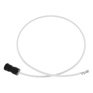 Cable de Conexión en Campo Jack a Plug RJ45 / Cat 6A / CMP Plenum / 1 m (3.28 ft) / Blanco