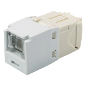 Conector Jack RJ45 / Categoría 6 / Terminación sin Herramientas / Mini-Com / 8 Posiciones 8 Cables / Color Blanco