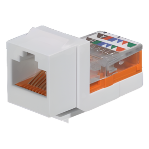 Módulo Jack Keystone / Cat 5e / Clase D / RJ45 / Leadframe / T568A/B / Sin Blindaje / Blanco