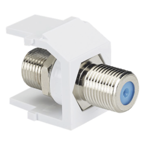 Módulo Acoplador Coaxial Tipo F / Keystone / 75 Ohms / 3.0 GHz / 29.6x16.7x21.8 mm / 1.17x0.66x0.86 ft