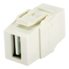 Módulo Acoplador USB 2.0 / Keystone / Hembra a Hembra / Blanco Mate / 1 Espacio Modular