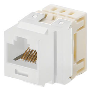 Jack Keystone / Cat 5e / RJ45 / Terminación 110 / T568A/B / 1 Puerto / Blanco