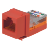 Módulo Jack Keystone / Cat 5e / UTP / 22-24 AWG / RJ45 / Leadframe / PoE / Rojo