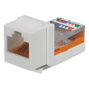 Módulo Jack Keystone / Cat 5e Clase D / Leadframe / RJ45 / 1 Puerto / Marfil