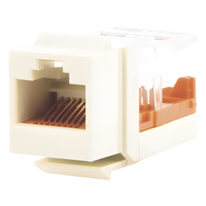 Jack Keystone / Cat 5e / 8P8C / Leadframe / T568A-B / Sin Blindaje / Blanco Mate