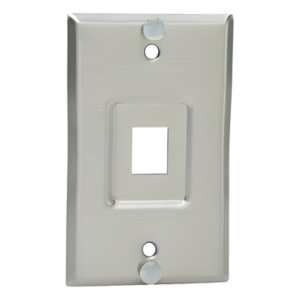 Placa de Pared Vertical / Acero Inoxidable / 1 Puerto Keystone / 2.75 x 4.5 pulg. / RoHS