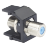 Módulo Acoplador Coaxial Tipo F / Keystone / 75 Ohms / 3.0 GHz / 0.66' [16.7mm] Altura / Color Negro