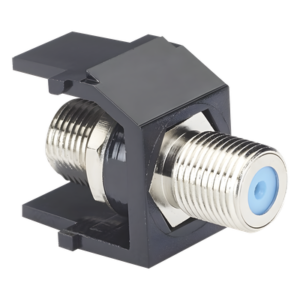 Módulo Acoplador Coaxial Tipo F / Keystone / 75 Ohms / 3.0 GHz / 0.66' [16.7mm] Altura / Color Negro