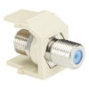 Módulo Acoplador Coaxial Tipo F / Keystone / 75 Ohms / 3.0 GHz / 1.17 x 0.86 pulgadas / Blanco Mate