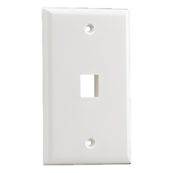 Placa de Pared Vertical / 1 Puerto Keystone / ABS / 69.8 x 114.3 mm (2.75 x 4.5 in) / Marfil
