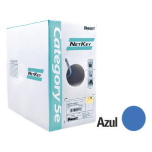 Bobina de Cable UTP / Cat 5e / 24 AWG / 305 m (1000 ft) / 4 Pares / PVC CM / Azul