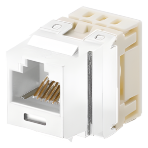 Jack Keystone / Cat 5e / Impacto 110 / RJ45 / 8P8C / UTP / Blanco Mate