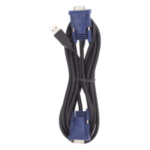 Cable KVM USB / 3 m (9.84 ft) / VGA Coaxial Blindado / Calibre 28 / Núcleos de Ferrita / Doble Sellado