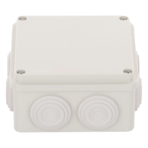 Caja de Derivación / 7 Glándulas Recortables / IP55 / -40 a 120°C / 100 x 100 x 54 mm (3.9 x 3.9 x 2.1 in)