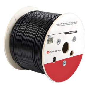 Cable UTP Cat5e / 4 Pares / 24 AWG / 305 m (1000 pies) / 100% Cobre / LDPE UV / Gel Relleno / Exterior