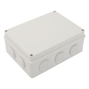 Caja de Derivación de Plástico / 10 Glándulas de Goma / IP55 / 140 x 190 x 76 mm / -40 a 120°C