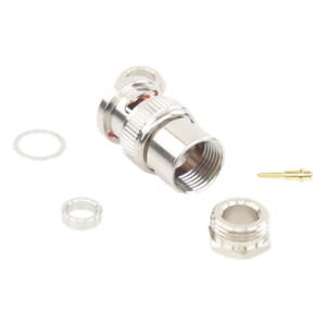 Conector BNC Macho / Rosca / RG-59/U / 75 Ohm / Níquel-Oro-Teflón / 14.8 x 24 mm