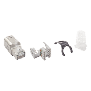 Plug RJ45 Cat6A Blindado / Terminación en Campo / 10G / UL 2043 Plenum / Sin Bota / Compatible Blindado y No Blindado