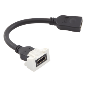 Adaptador HDMI / Pigtail Hembra-Hembra / 4K UHD / HDMI 2.0 / Faceplate 2 Salidas / 0.61 m (2 ft) / Blanco