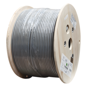 Bobina de Cable Blindado F/UTP / Cat6A / 4 Pares / 10GBase-T / CM / 305 m (1000 pies) / Gris