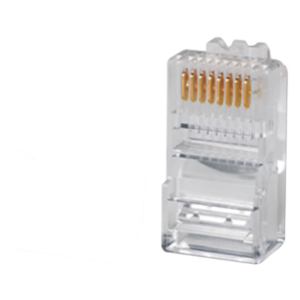 Plug RJ45 Cat5e / UTP 22-26 AWG / Chapado Oro 50μ / Diámetro Máx 5.08 mm (0.017 ft)