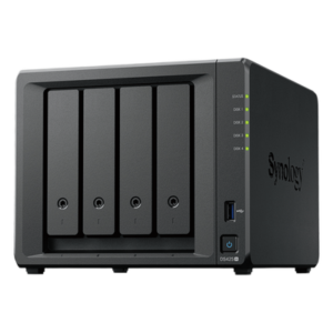 NAS 4 Bahías / Intel Celeron J4125 2.7 GHz / 2 GB DDR4 Expandible / 2.5GbE + 1GbE / 2 Ranuras M.2 NVMe / Hasta 80 TB