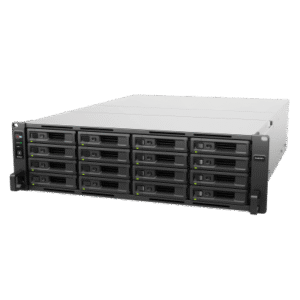 Servidor NAS Rack / 16 Bahías Intercambiables / 3U / Rendimiento 3,519/1,790 MB/s / 10GbE Integrado / Fuentes Duales en Caliente / Expansible a 28 Bahías / Hasta 560 TB