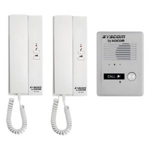 Kit de Audio Portero / 2 Auriculares / Frente de Calle Metálico / Montaje Pared o Escritorio / 0.5W-3.3W