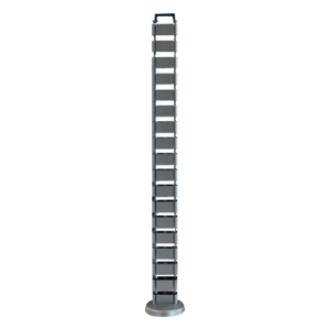 Organizador de Cables Vertical Articulado / Altura Ajustable / 18 Enlaces / ABS y Acero Inoxidable / Operación hasta 105°C