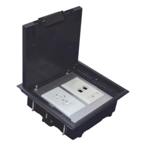 Caja de Piso / 2 Módulos Universales / ABS y Acero Galvanizado / 1.957 kg / EIA/TIA-569-A