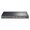 Switch PoE+ / 24 Puertos 10/100 Mbps / 2 Puertos Gigabit Combo / 2 Puertos SFP / Alcance PoE 250 m (820.2 ft) / Presupuesto PoE 250 W