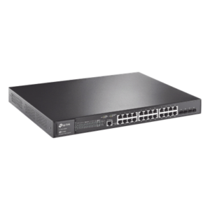 Switch PoE+ L2+ / 24 Puertos Gigabit / 4 Puertos SFP 1G / Presupuesto PoE 384W / Rendimiento 56 Gbps / Montaje en Rack
