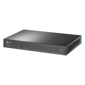 Switch PoE+ / 8 Puertos Gigabit PoE+ / 1 Puerto Gigabit Uplink / 1 Puerto SFP / 63W PoE Total / 20 Gbps