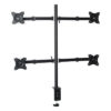 Soporte de Escritorio Articulado / 4 Monitores 13 a 27" / Carga 15 kg (33 lbs) por Pantalla / VESA 75x75 y 100x100 / Acero / Giro ±30°