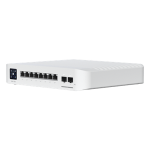 Switch administrable Capa 3 / 8 puertos GbE / 6 PoE+ af/at y 2 PoE++ 802.3bt / 2 SFP+ 10G / 120W PoE / Pantalla táctil 1.3"