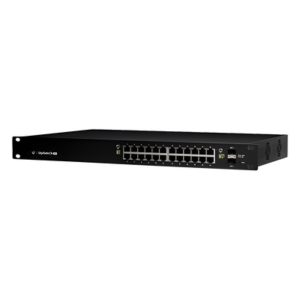 Switch administrable / 24 puertos Gigabit PoE+/PoE pasivo 24V / 2 puertos SFP / 250W / 52 Gbps / 38.69 Mpps
