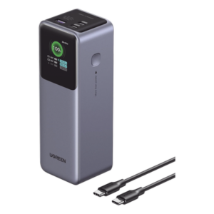 Power Bank / 25000mAh / 200W Total / 140W USB-C1 + 100W USB-C2 / PD 3.0 / QC 3.0 / Pantalla TFT / Carcasa Ignífuga
