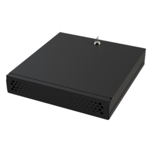 Gabinete de Seguridad para DVR/NVR / Acero Calibre 20 / Ancho 396 mm / Compatible con Rack 19' / Ventilación Lateral