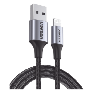 Cable USB-A a Lightning / 1 m (3.28 ft) / Certificado MFi / Carga 5V/2.4A / 480 Mbps / Conector C94 / Nylon Trenzado / Aluminio